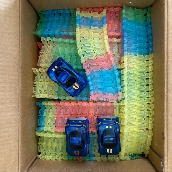 Magic Tracks Other - 2 Sets Of Magic Tracks & 3 Cars Glow In The Dark Set